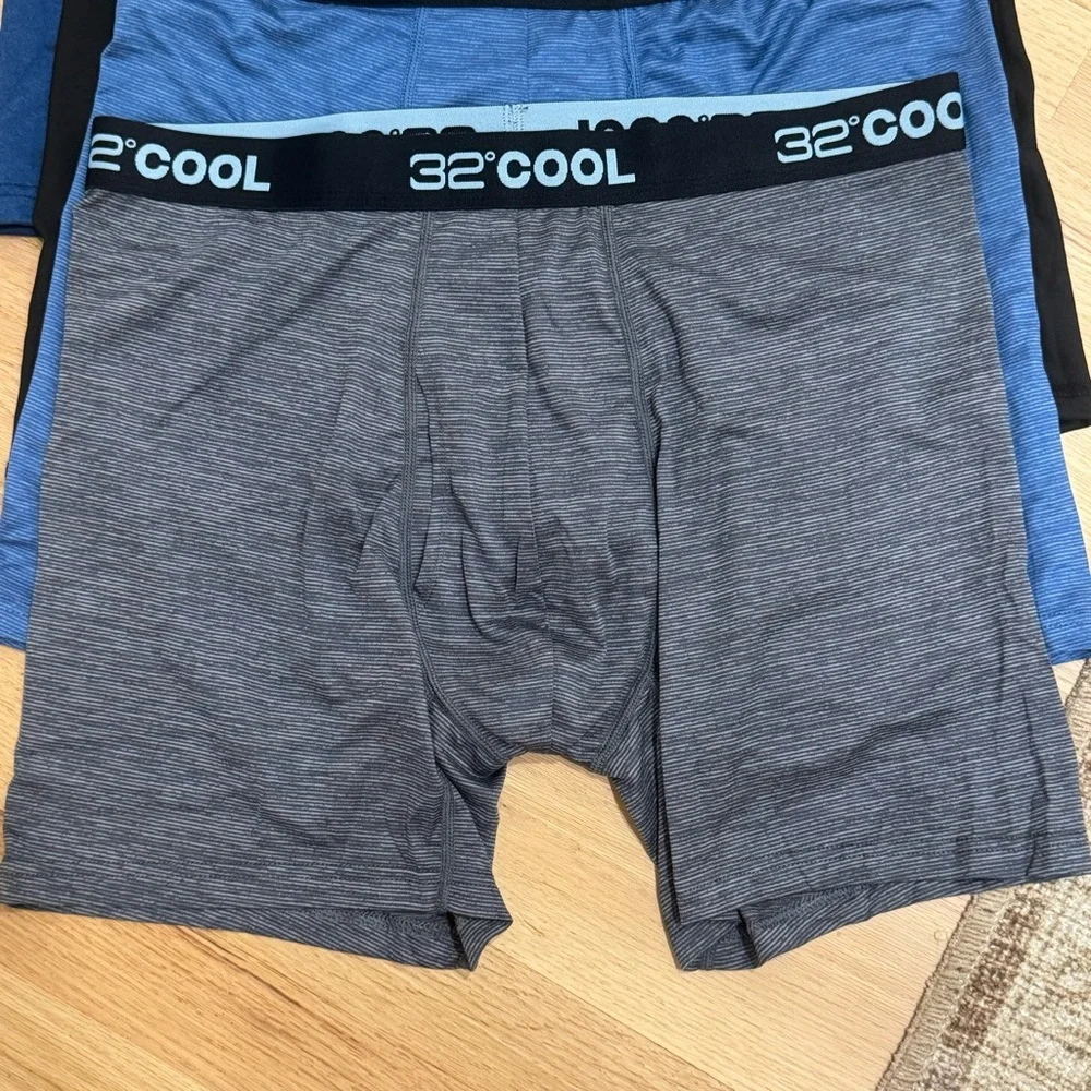 32 DEGREES COOL Mens 4-PACK Quick Dry Performance Boxer Brief size L
